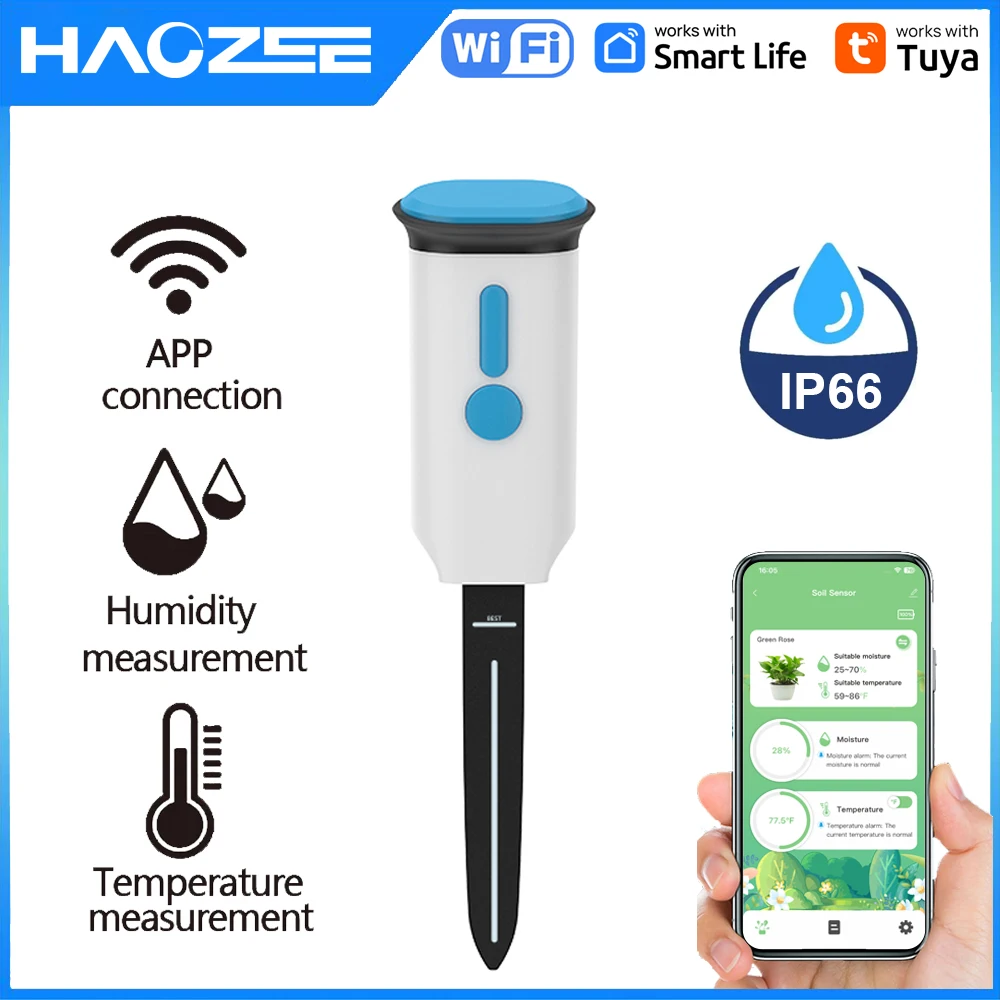 Smart Urban Garden - Haozee Tuya Smart WiFi Soil Moisture