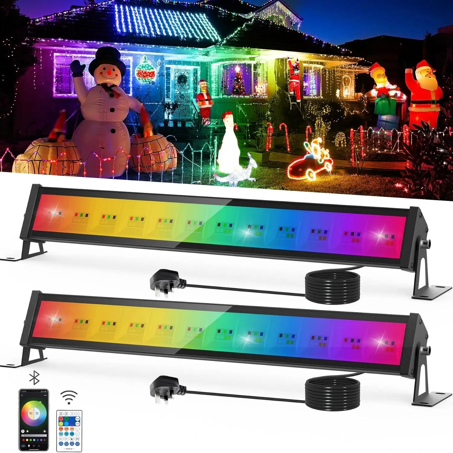 50W RGB LED Floodlight Bar Wit - Smart Garden Lights Uk reseña y precio