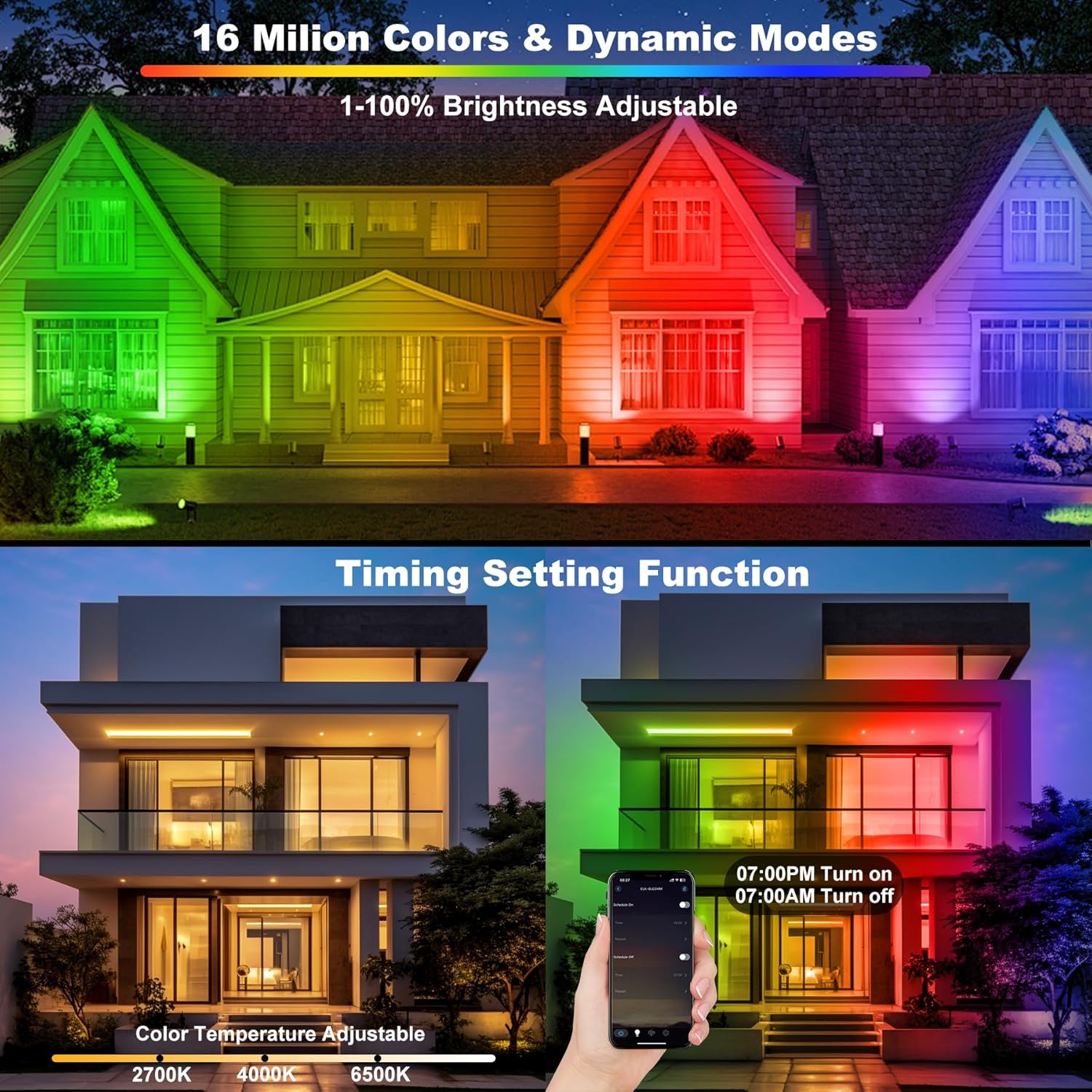 50W RGB LED Floodlight Bar Wit - Smart Garden Lights Uk reseña y precio