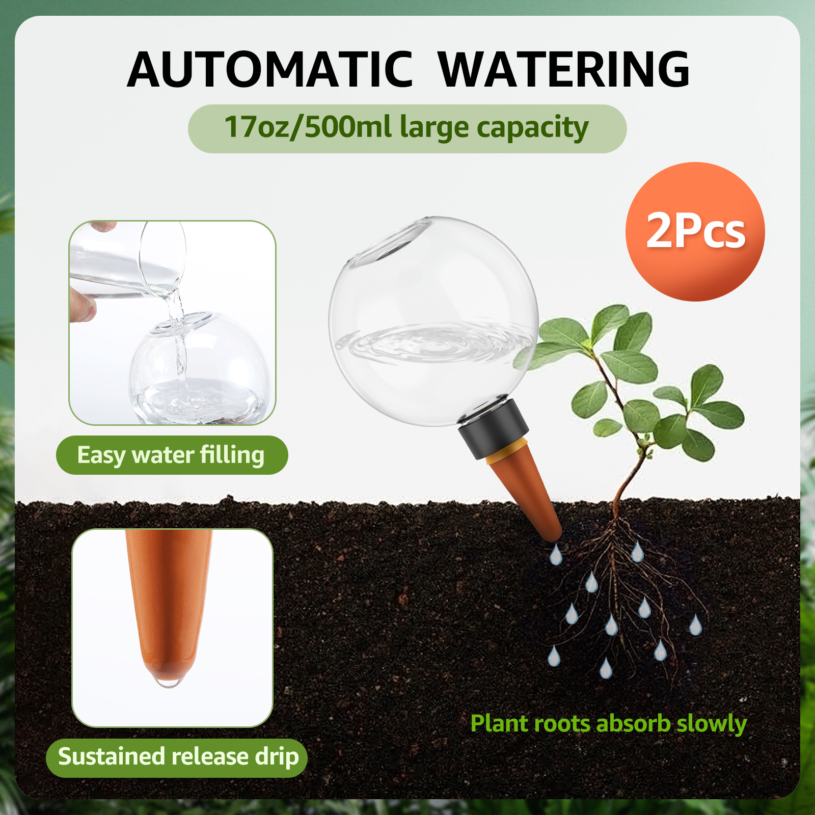 2/4Pcs 500ML Automatic Drip Ir - Yoocaa Smart Garden reseña y precio