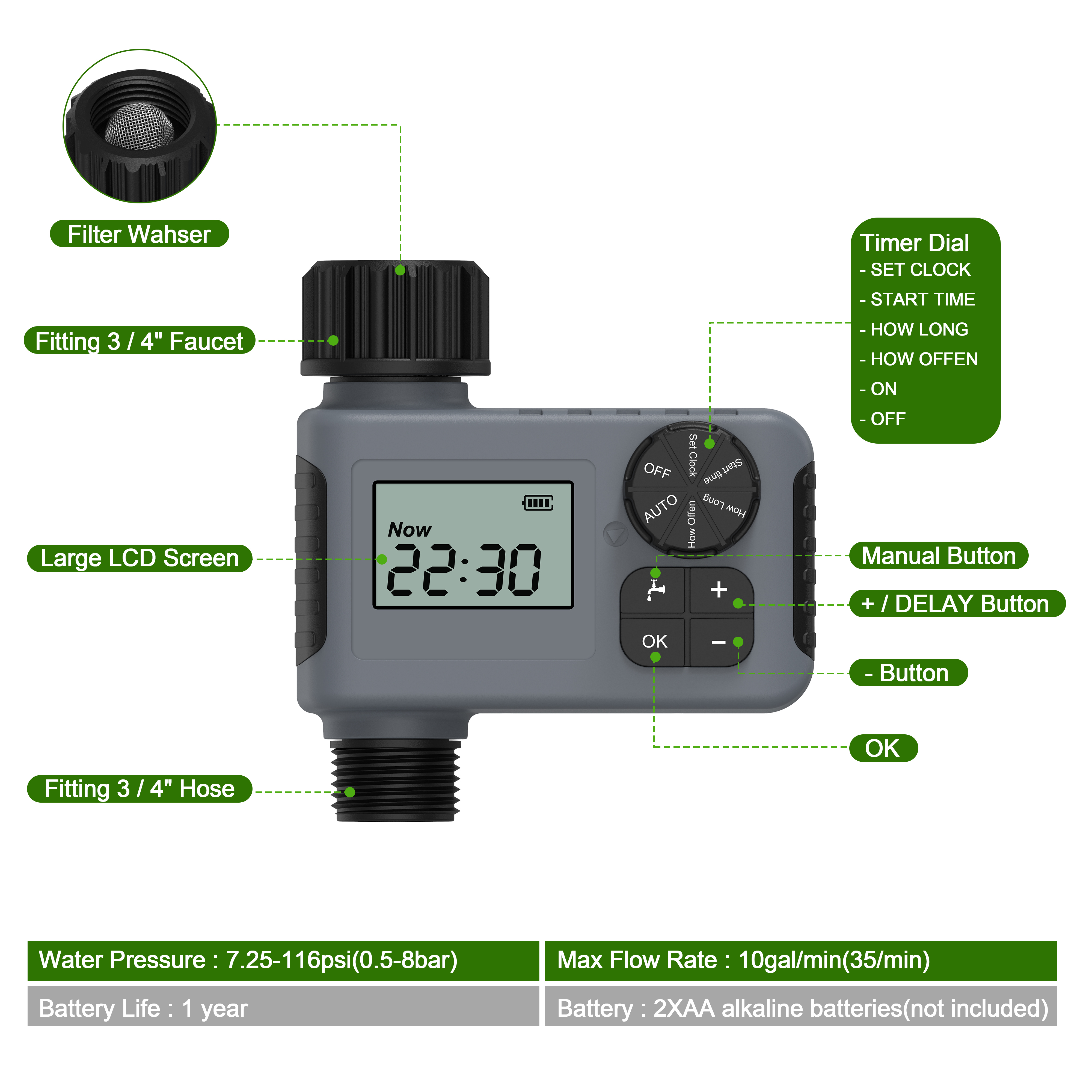 Automatic watering timer intel - Yoocaa Smart Garden reseña y precio