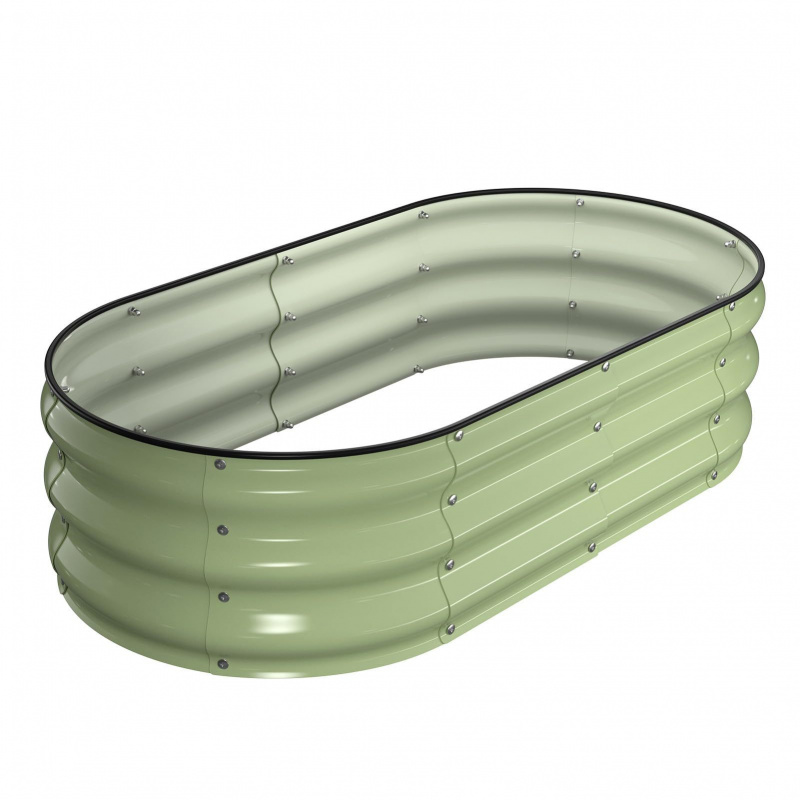 1PCS Oval-shaped Galvanized St - Smart Garden Storage reseña y precio