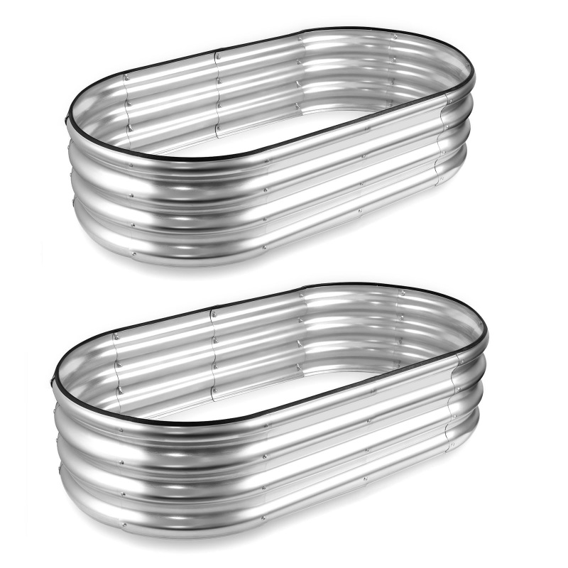 1PCS Oval-shaped Galvanized St - Smart Garden Storage reseña y precio