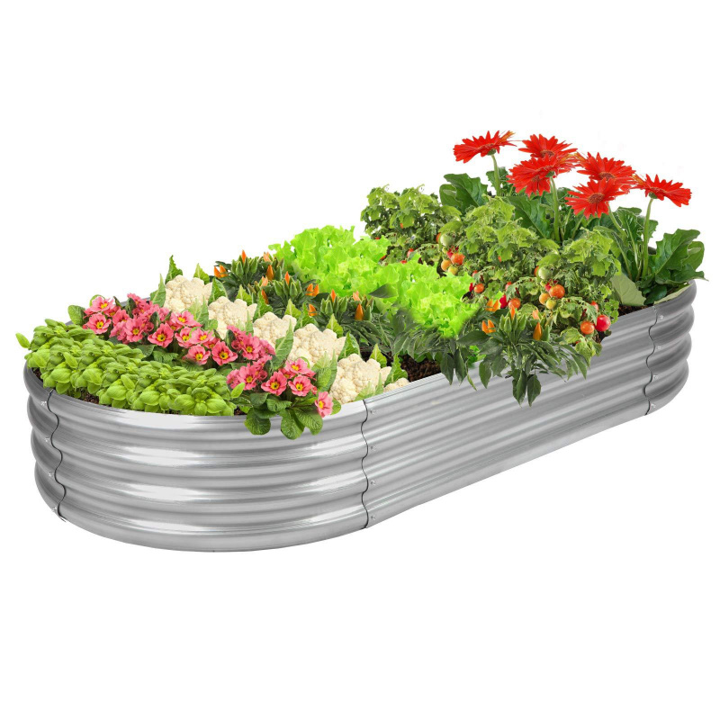 1PCS Oval-shaped Galvanized St - Smart Garden Storage reseña y precio
