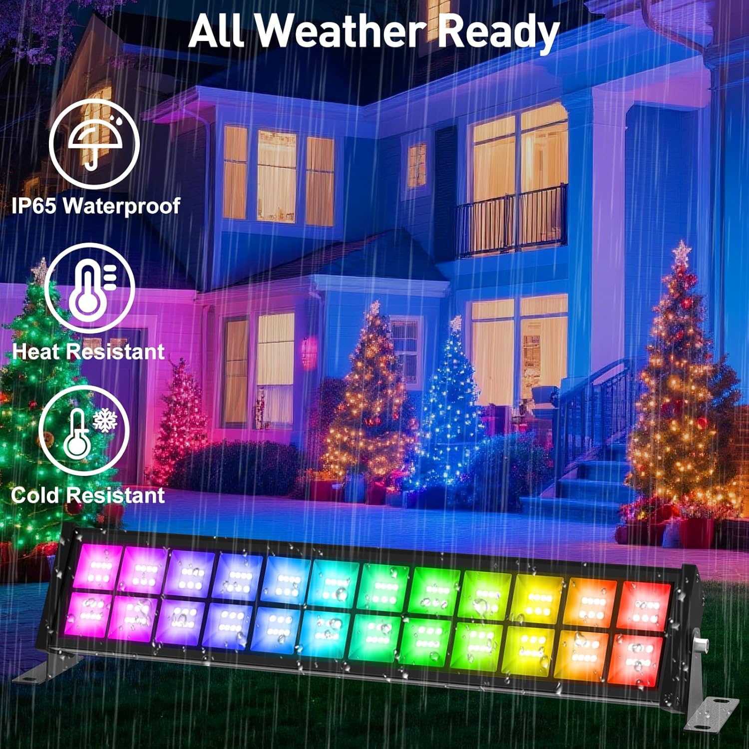 50/72W RGB LED Floodlight Bar  - Smart Garden Lights Uk reseña y precio