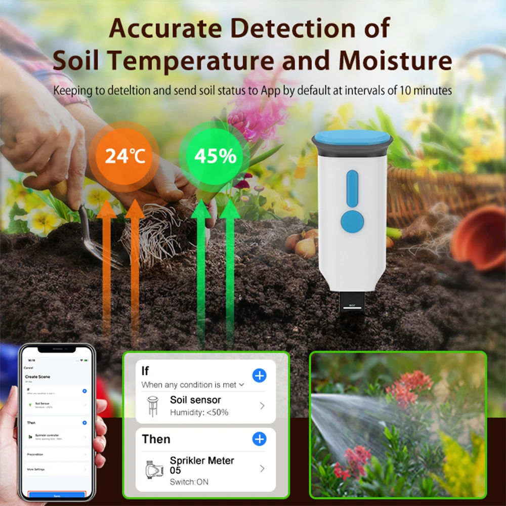 Haozee Tuya Smart WiFi Soil Mo - Smart Urban Garden reseña y precio
