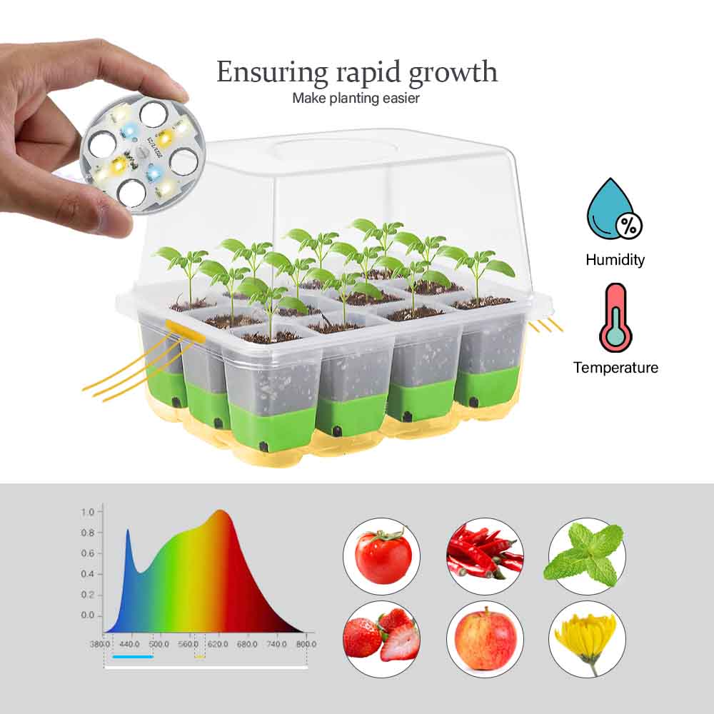 LED Grow Light Seedling Starte - Smart Garden Storage reseña y precio