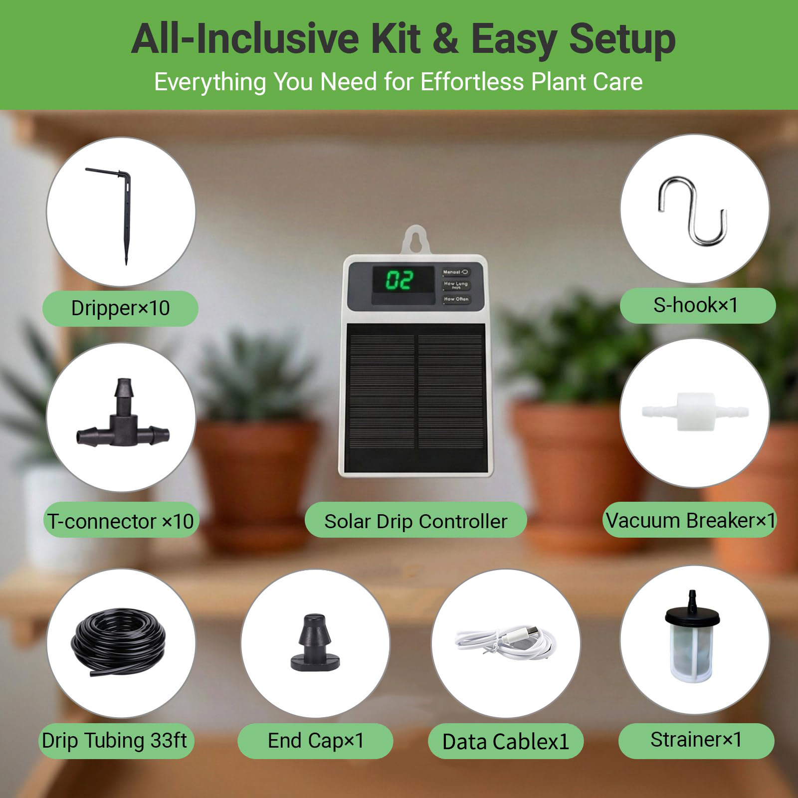 Upgraded Solar Drip Irrigation - Smart Urban Garden reseña y precio
