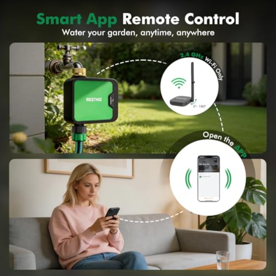 Smart WiFi Water Timer for Gar - Smart Garden Hose reseña y precio