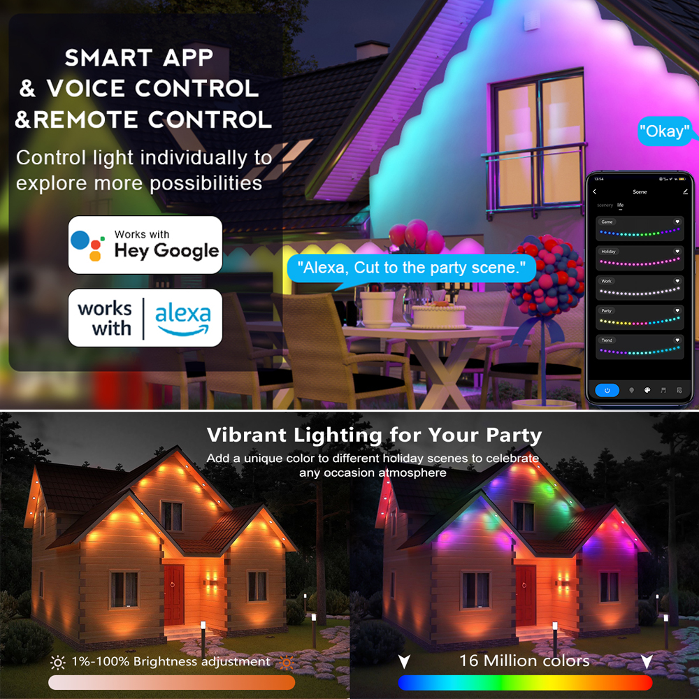 Smart WIFI RGB Eaves Lighting  - Smart Garden Diy reseña y precio