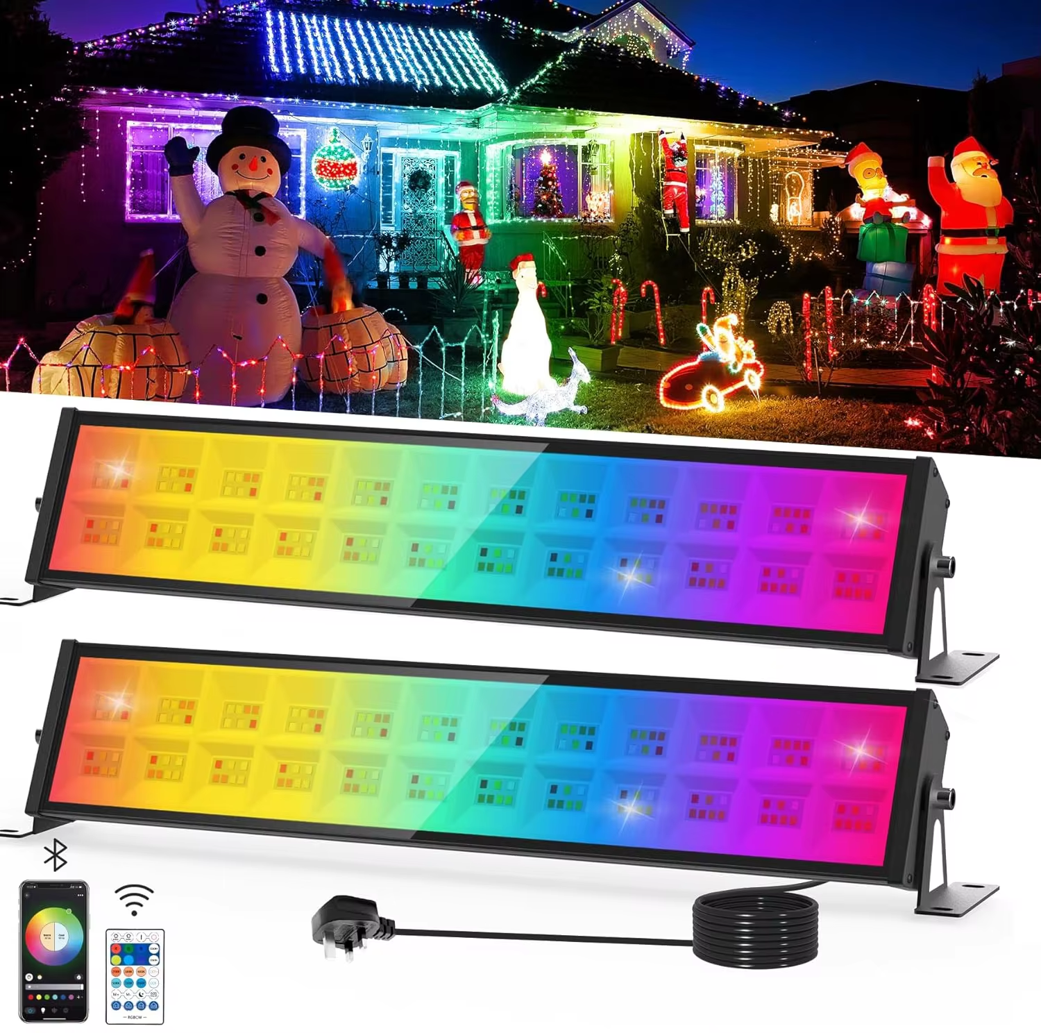 72W RGB LED Floodlight Bar Wit - Smart Garden Lights Uk reseña y precio