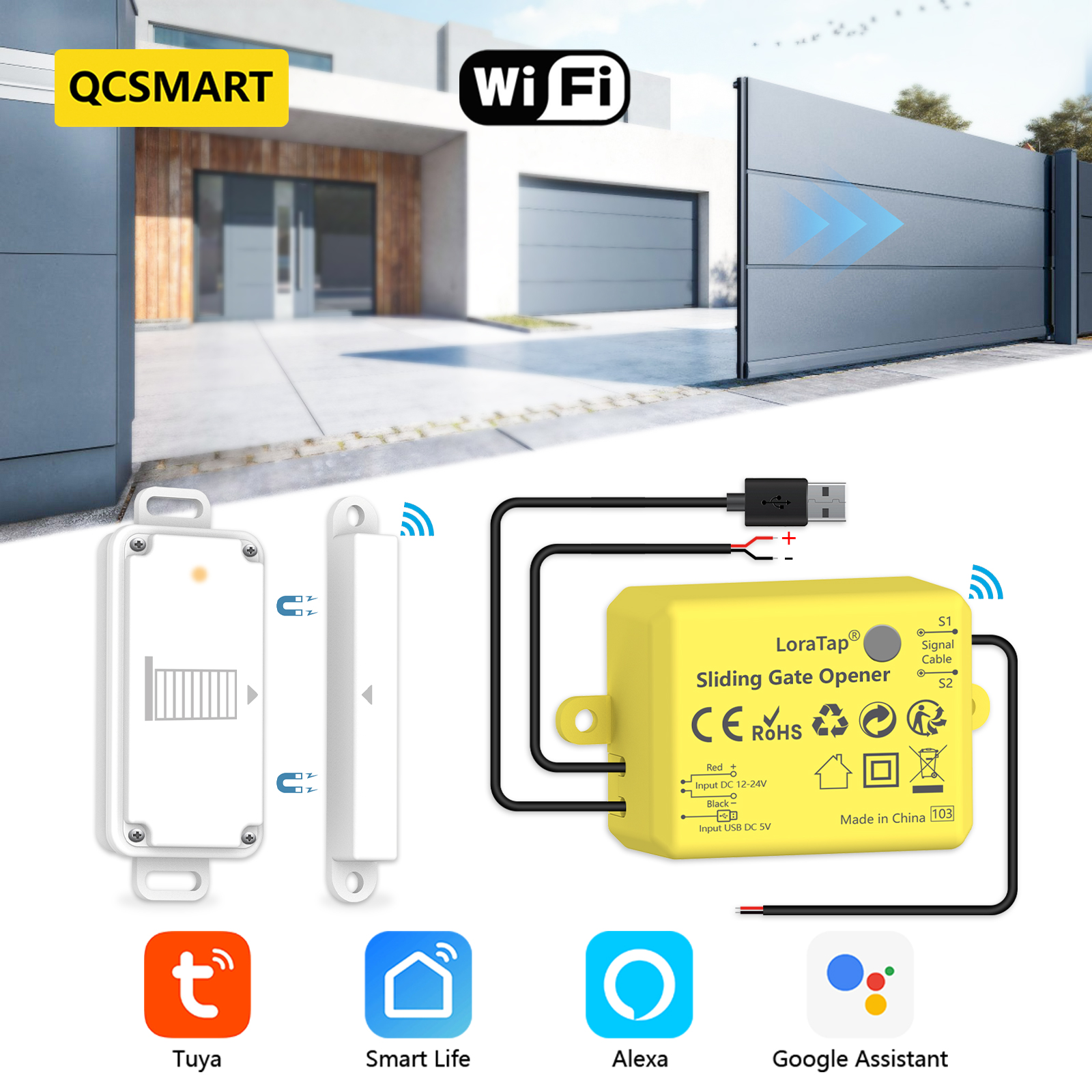 QCSMART Sliding Gate Opener Co - Smart Garden Arduino reseña y precio