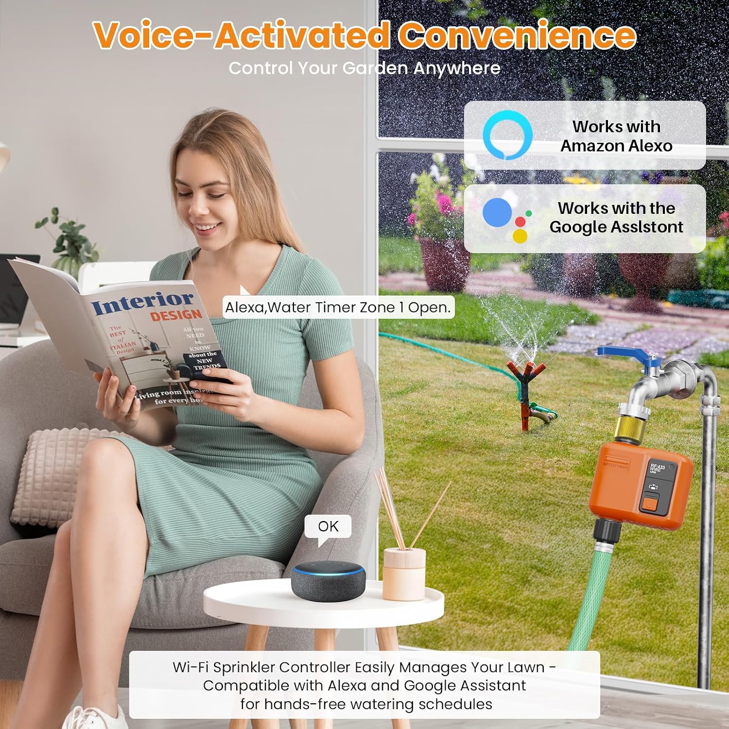 Smart WiFi Water Timer for Gar - Smart Garden Hose reseña y precio