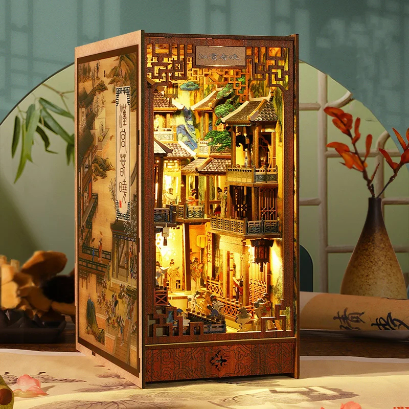 OUZEY DIY Wooden Book Nook Min - Smart Garden Diy reseña y precio