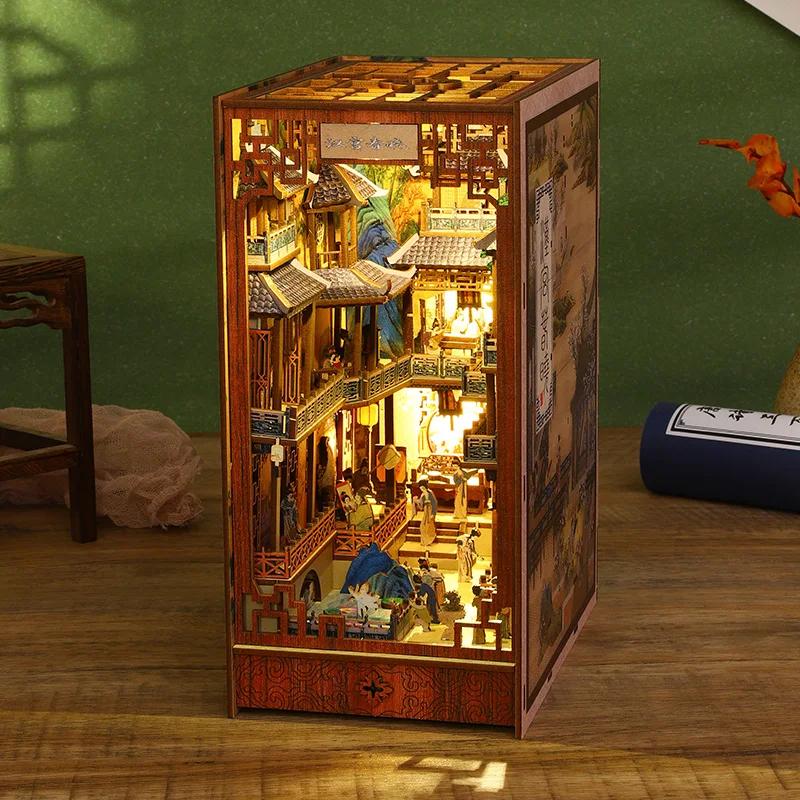 OUZEY DIY Wooden Book Nook Min - Smart Garden Diy reseña y precio