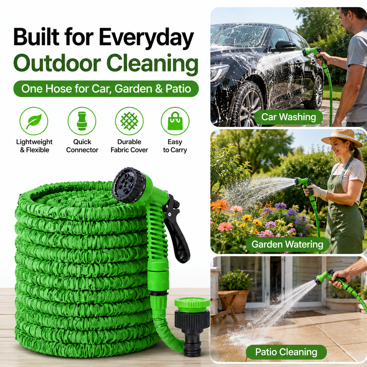 Retractable Garden Hose with H - Smart Garden Diy reseña y precio