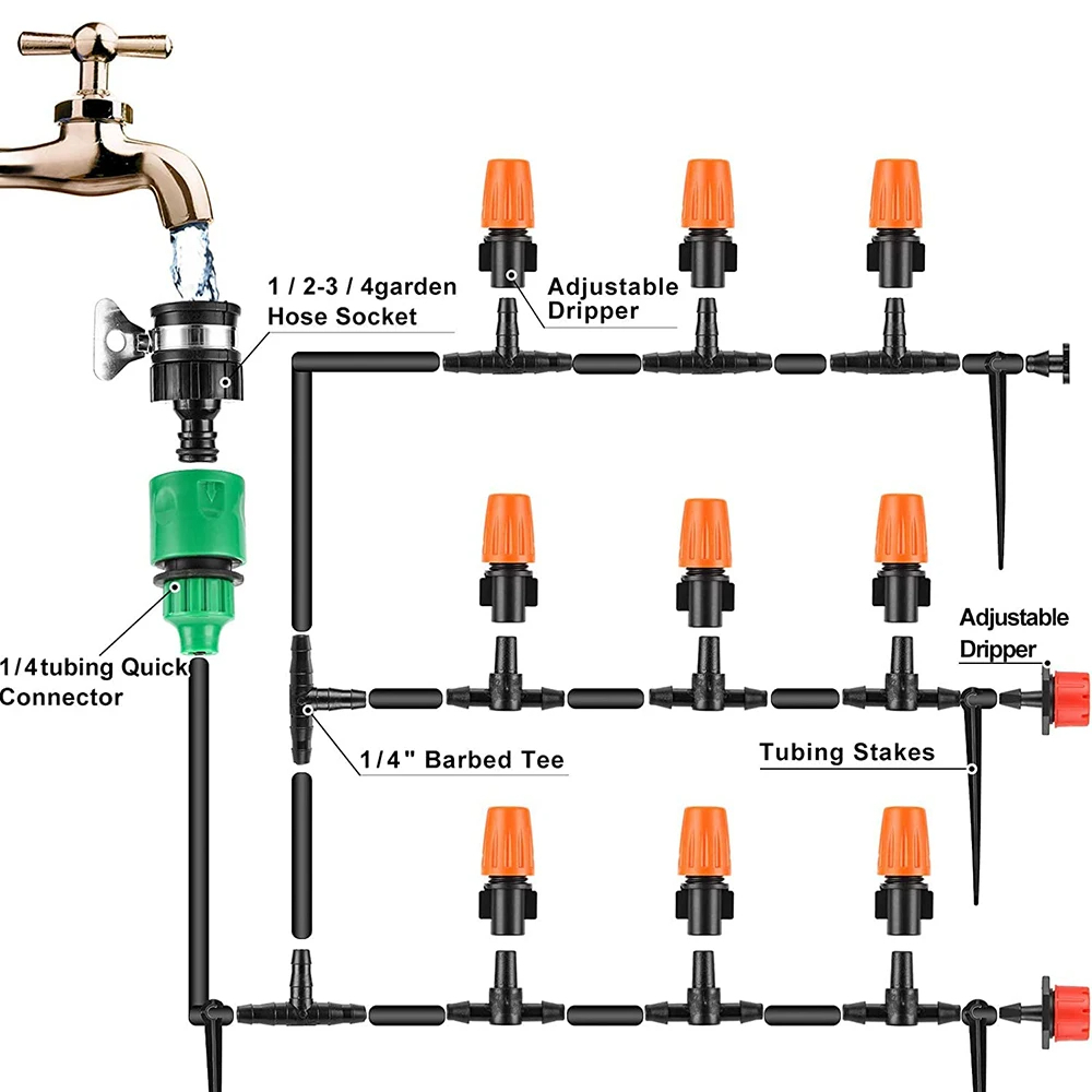 50M Micro Drip Irrigation Syst - Yoocaa Smart Garden reseña y precio