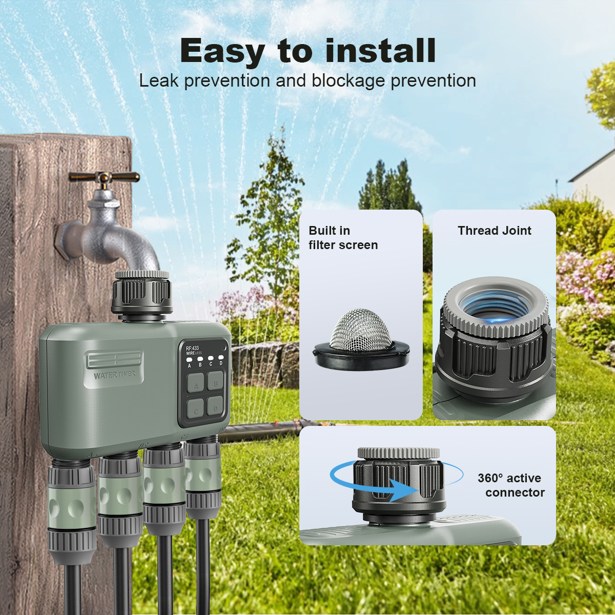 4 Outlet Programmable Water Ti - Yoocaa Smart Garden reseña y precio