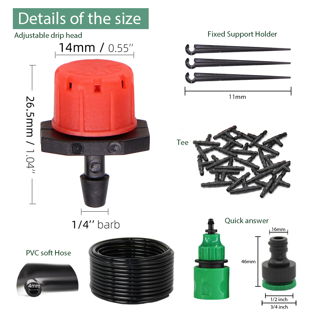 5-50m Garden 1/4'' Drip Irriga - Smart Urban Garden reseña y precio