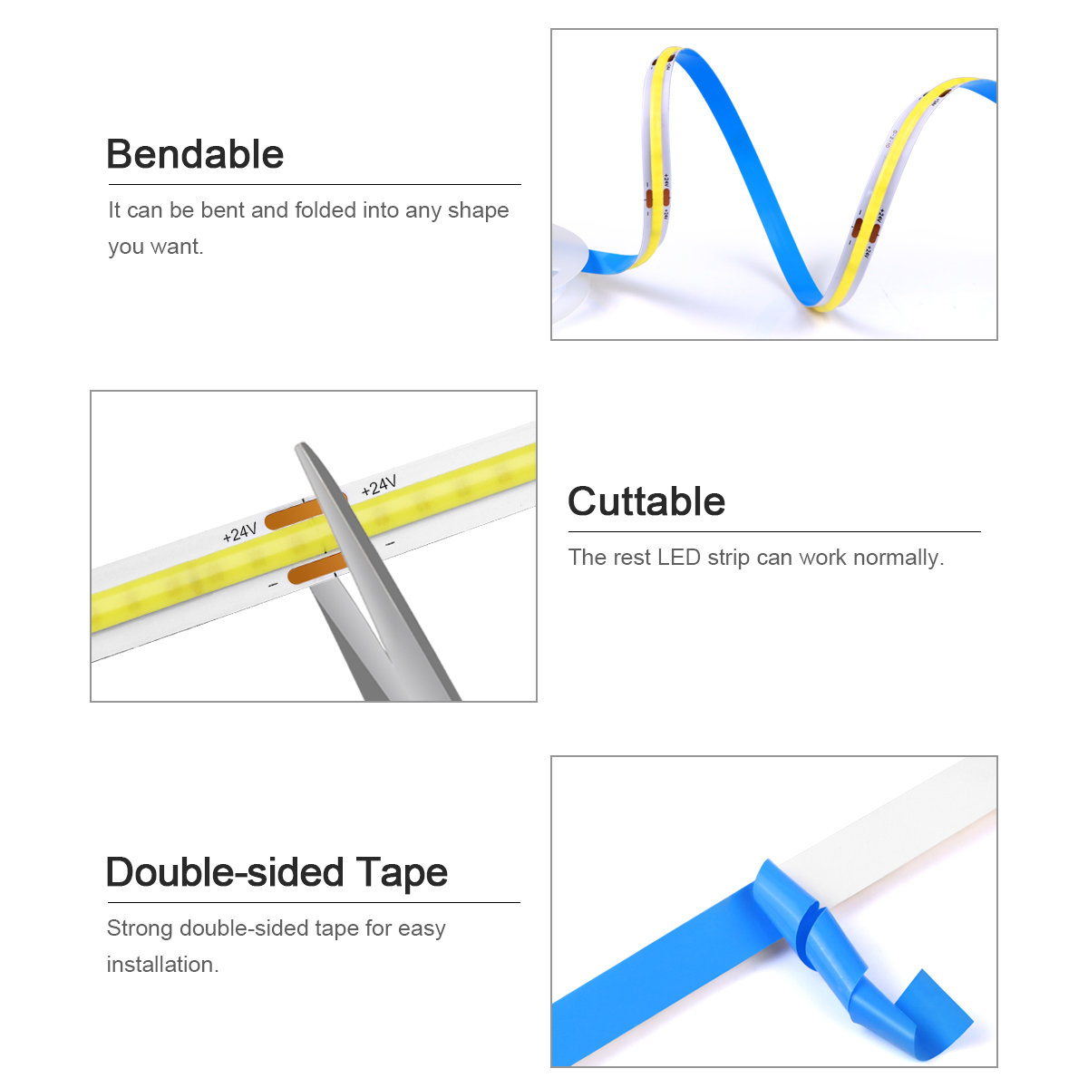 3M 5M 10M 24V COB LED Strip Li - Smart Garden Diy reseña y precio