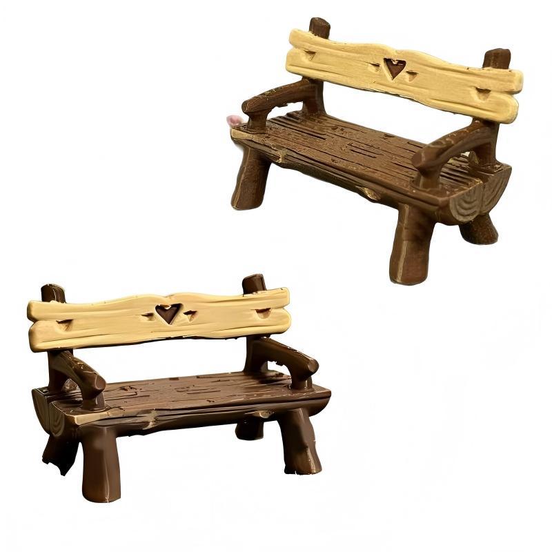 2Pcs 1/12 Miniature Bench Doll - Smart Garden Diy reseña y precio