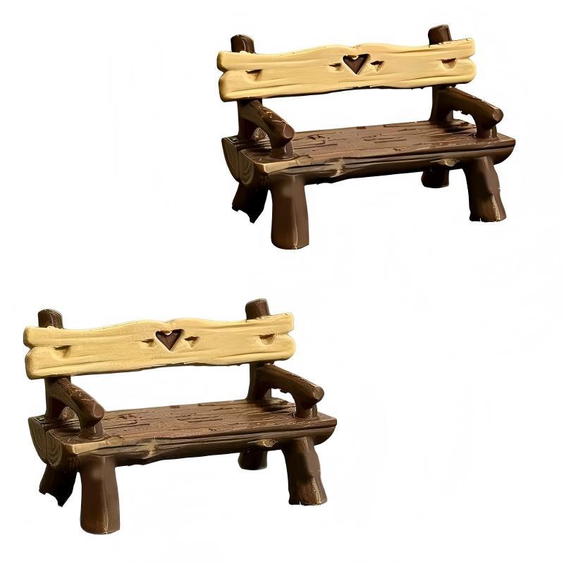 2Pcs 1/12 Miniature Bench Doll - Smart Garden Diy reseña y precio