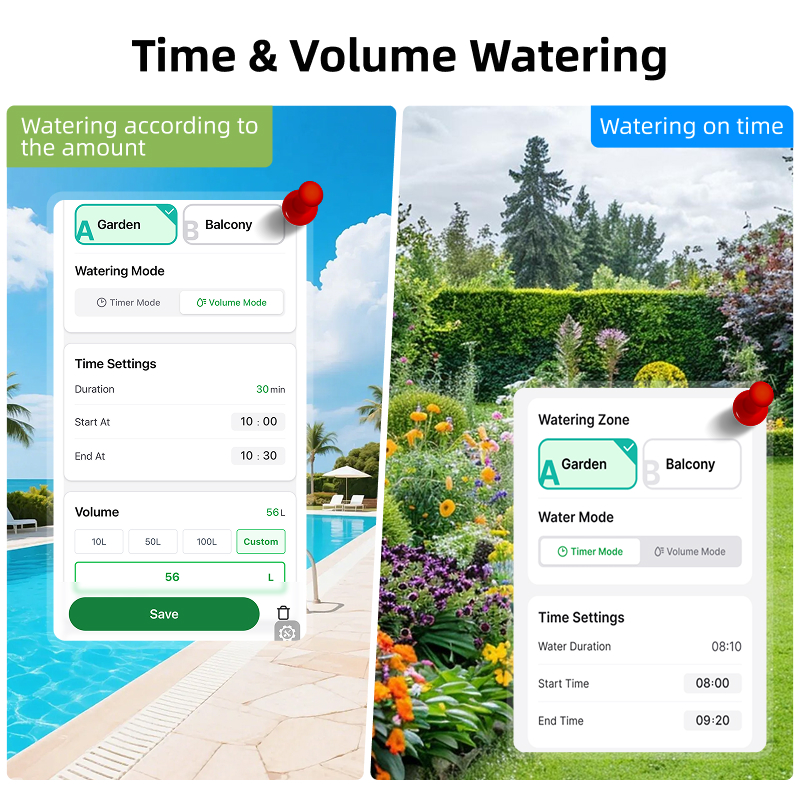 WiFi Water Timer 2 Zone Solar  - Yoocaa Smart Garden reseña y precio